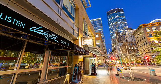 Exterior view of the Dakota Jazz club in downtown Minneapolis